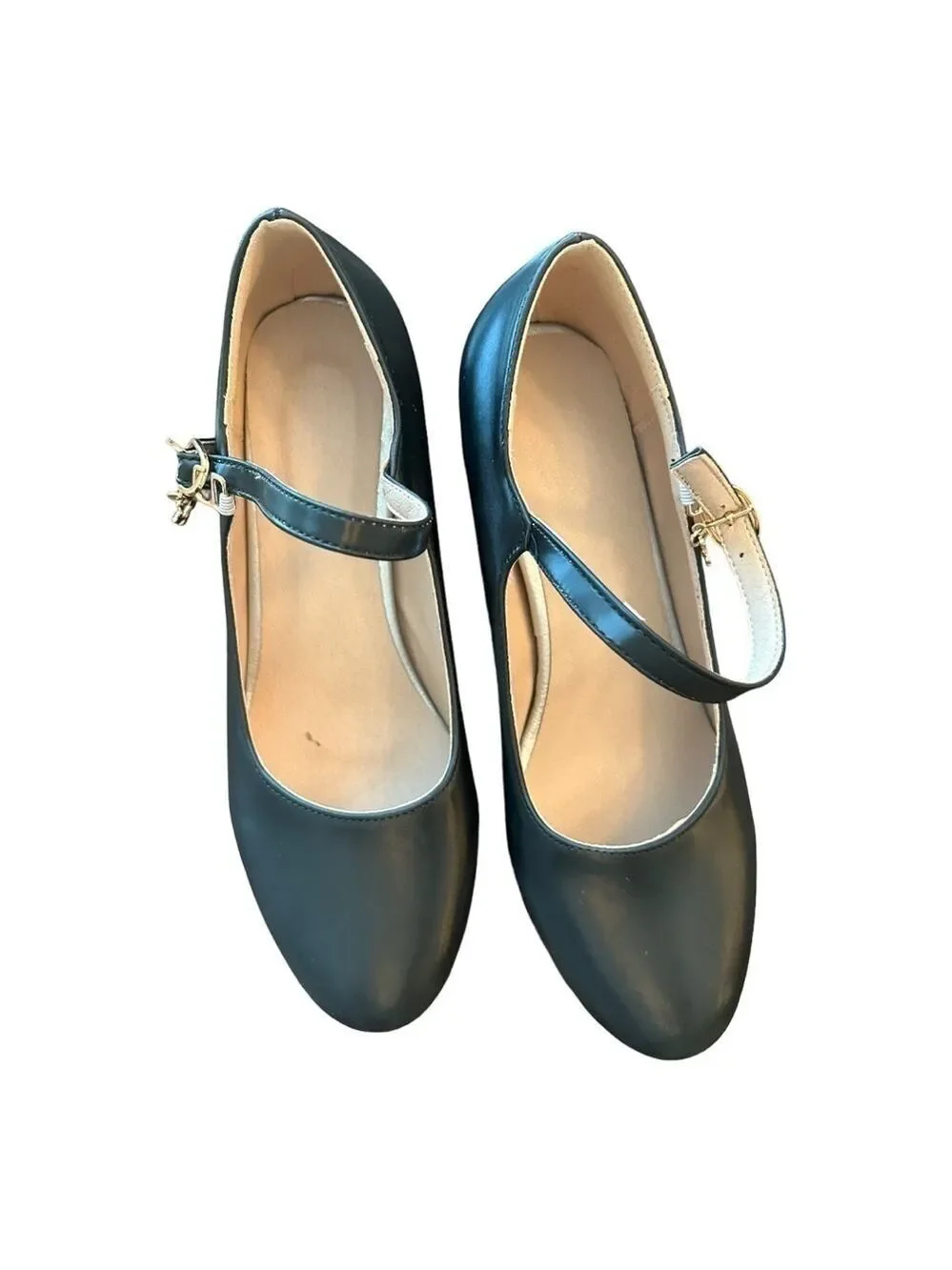 BUTITI Black Charm-Accent Block-Heel Pump - Women